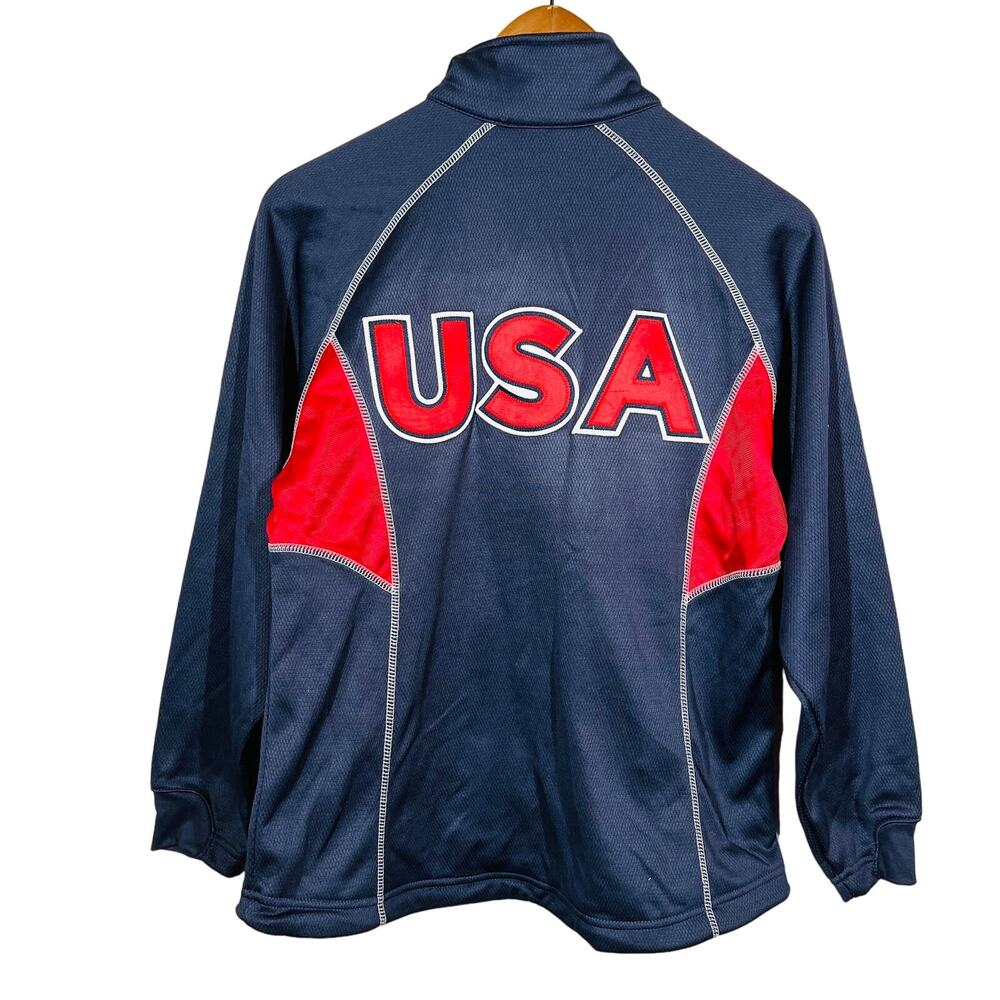 Holloway Sportswear Cycling Jacket USA Navy Blue Full Zip Long Sleeve - S